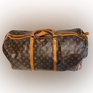 Louis Vuitton Monogram 20 Inch Duffle Bag Vintage With Luggage Tag